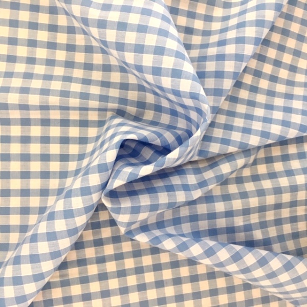 1/4'' Polycotton Gingham SKY BLUE